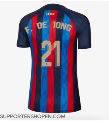 Barcelona Frenkie de Jong #21 Hemma Matchtröja Dam 2022-23 Kortärmad